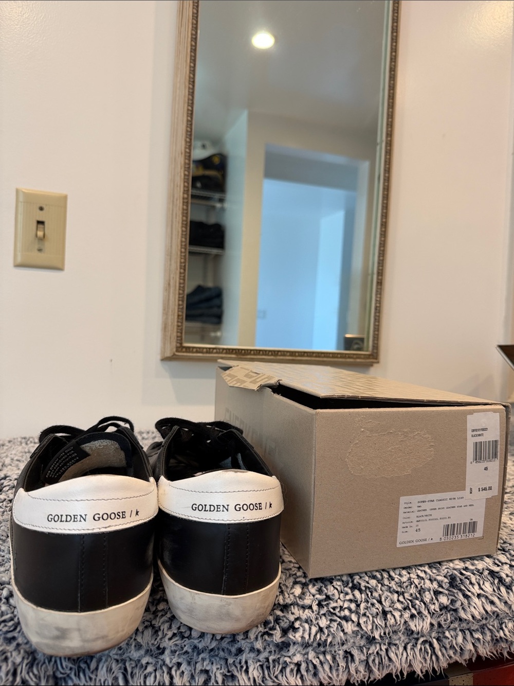 Still in Box! Golden Goose Superstars - black & white leather - outstanding - Picture 4 of 13